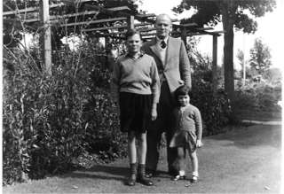 Ann with her father and older brother