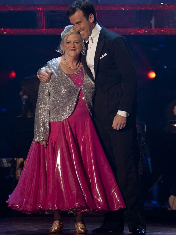 Ann on Strictly Come Dancing with Anto duBeke